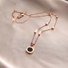 Elite fashionable necklace stainless steel, chain for key bag , European style, simple and elegant design, does not fade, wholesale