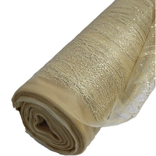 Glossy wave pattern gold-threaded wedding fabric drapery ceiling wedding ironwork net background wave creative gold-threaded fabric