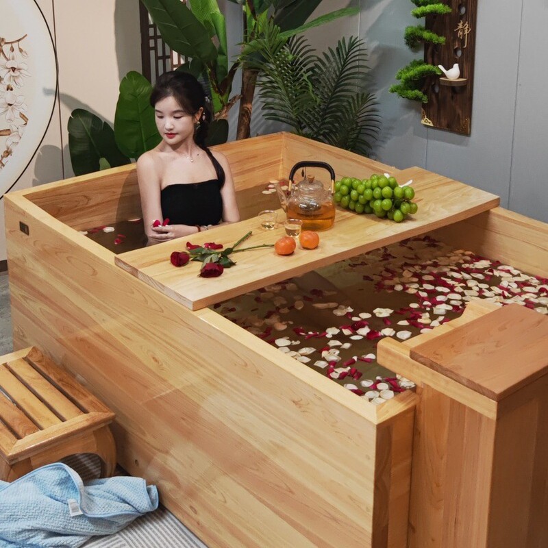 Japanese Original Imported Cypress Wood Bathtub Soaking Tub Bath Bucket Hotel Guesthouse Club Solid Wood Bathtub