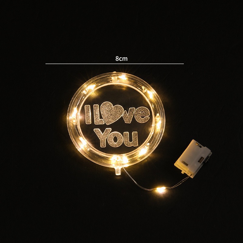 Luces decorativas, empaques para flores, luces blancas cálidas de feliz cumpleaños, luces con letras en inglés para confesiones del Día de San Valentín, empaques creativos para flores