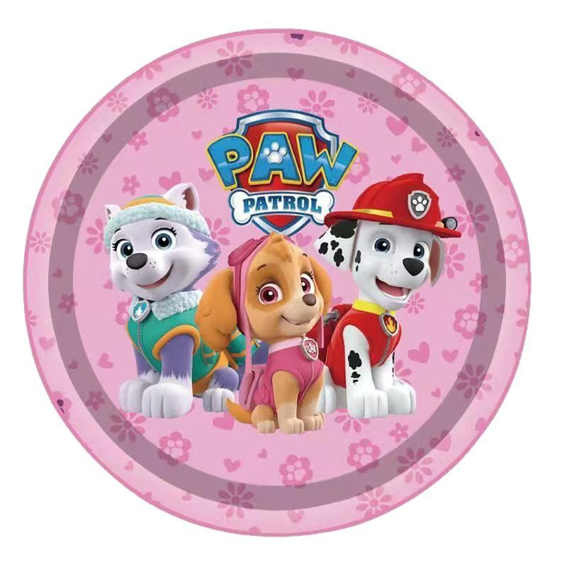 ピンク犬わんわんチームテーマ使い捨て食器セット子供誕生日パーティー装飾用品テーブルクロス紙皿|undefined