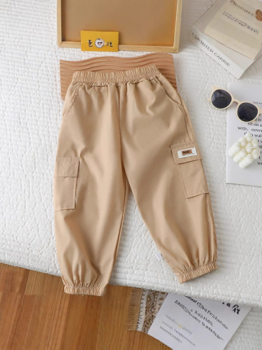 New Spring and Autumn Season Outerwear Casual Pants for Boys and Girls, 2025 Work Pants for Young Children, Loose Casual Pants for Wholesale