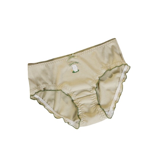 515 Waffle Cute Little Bear Cute Girl Mid-waist Underwear Covering Buttocks Skin-Friendly Naked Fungus Trimmed Briefs