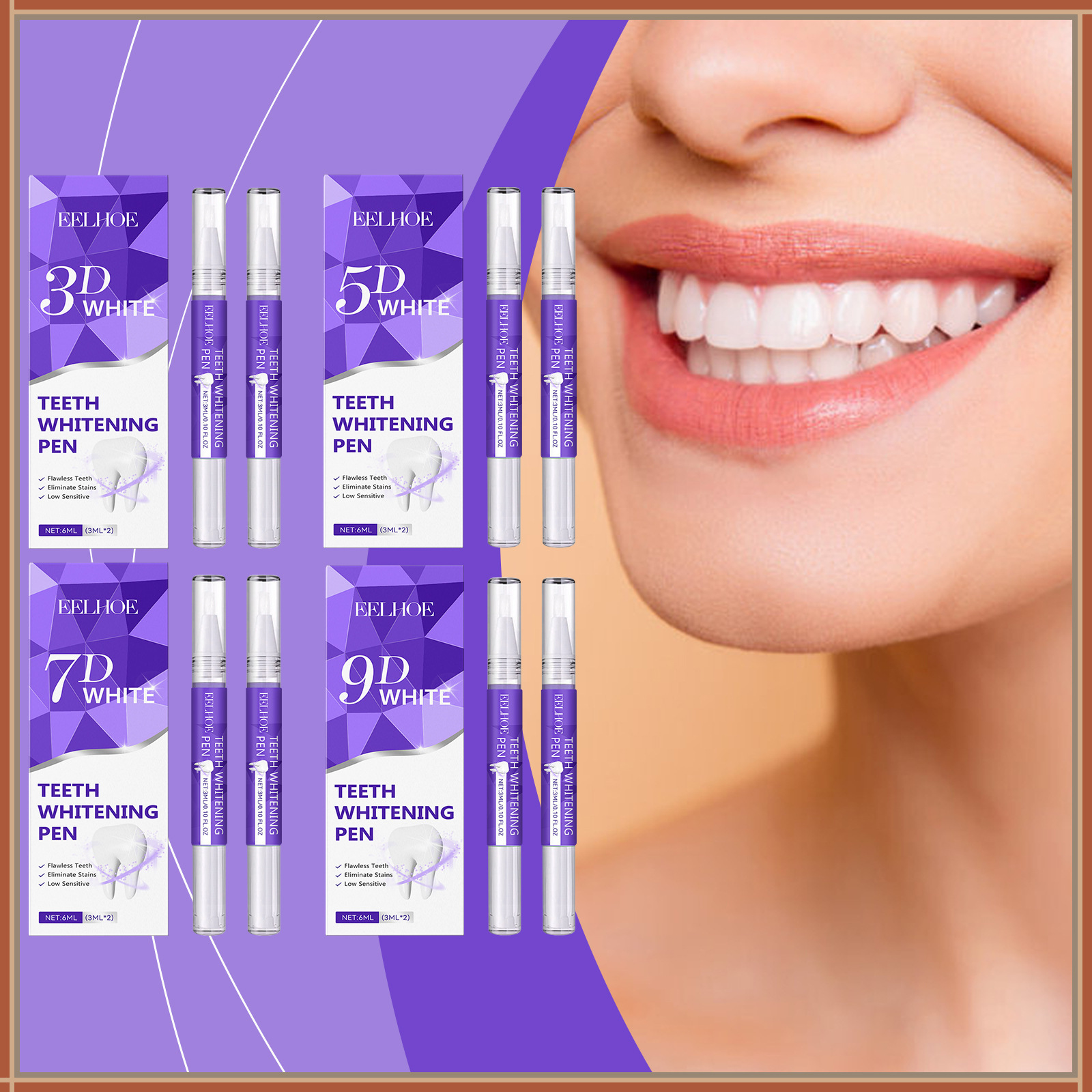 Cross-Border EELHOE Teeth Whitening Pen Teeth Stain Remover Dental Cleaning Care Oral Hygiene Fresh Breath Stain Wholesale