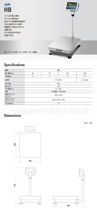 韩国CAS凯士  HB 碳钢称体 不锈钢秤盘 电子台秤 工厂电子秤