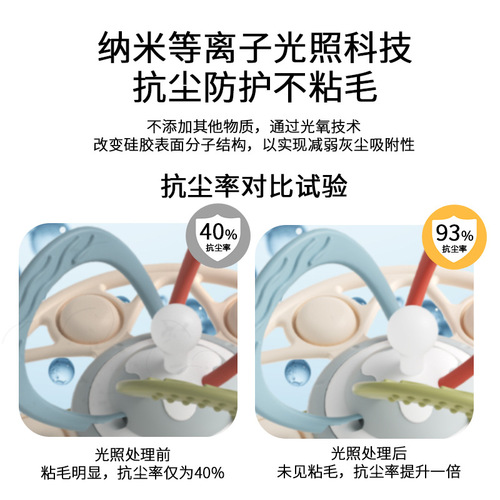 Silicone Manhattan Ball Infant Teether Baby Babycare Denture Gum Rattles Toy for Toddlers Wholesale