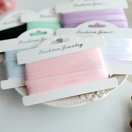 6mm高品质双面亮光涤棉缎带织带蝴蝶结彩带diy装饰品服装花边辅料