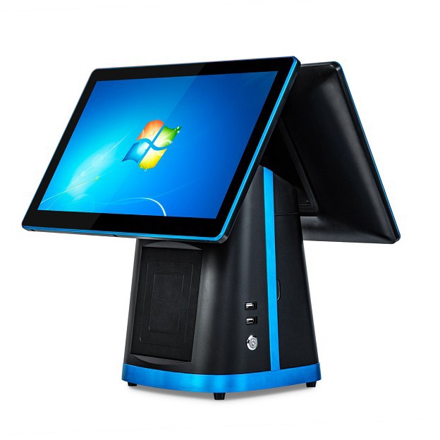 商意来A8蓝黑色收银机一体机点餐机单双屏POS外壳套件外贸批发