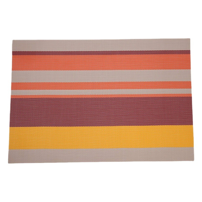Estilo nórdico a rayas de PVC placemat Teslin estera de mesa posavasos estera de la placa lavable aislamiento térmico antideslizante estera al por mayor