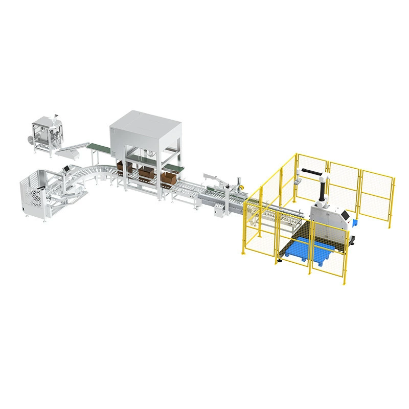 Полностью автоматическая трехосевая сборочная линия «паук» для логистической упаковки, экспресс-упаковки, распаковки картонных коробок и машины для запайки дна, изготовленная на заказ