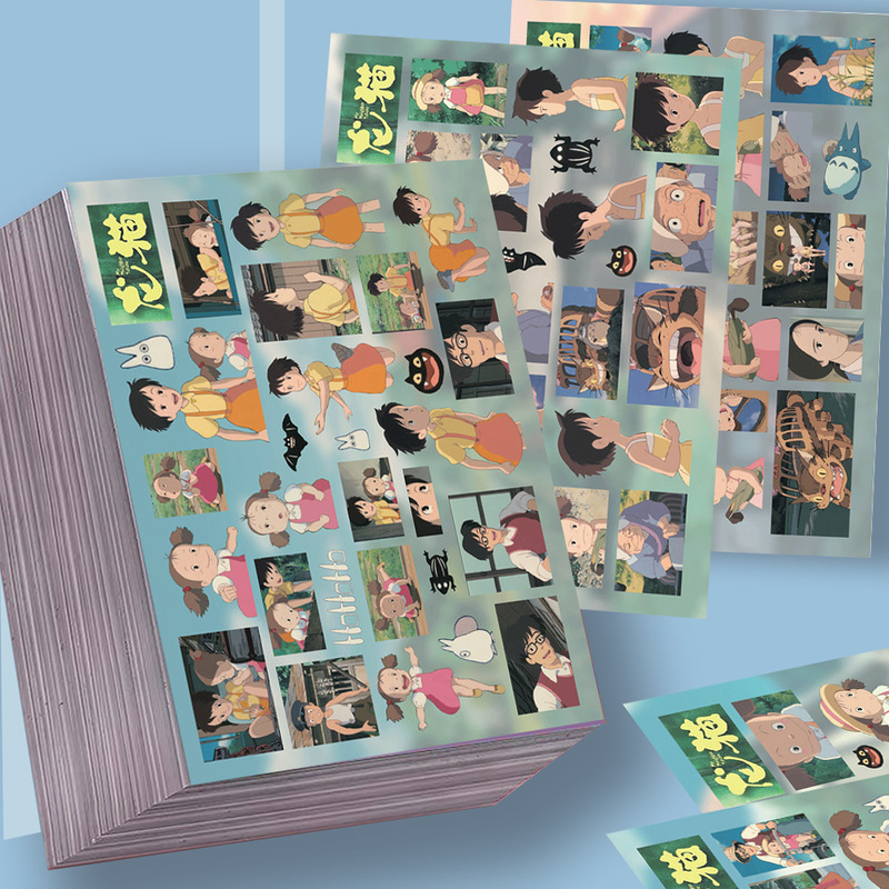 8 pieces of Totoro die-cut stickers from Hayao Miyazaki's animated films, healing Japanese-style character packaging materials, waterproof stickers 8 pieces of Totoro die-cut stickers from Hayao Miyazaki's animated films, healing Japanese-style character packaging materials, waterproof stickers