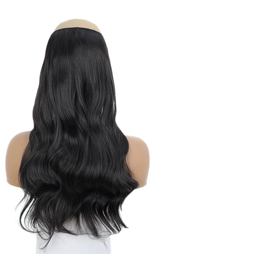 Comercio exterior Europa y América peluca una pieza de extensión de cabello de línea de pescado femenina peluca invisible alambre de alta temperatura image 6