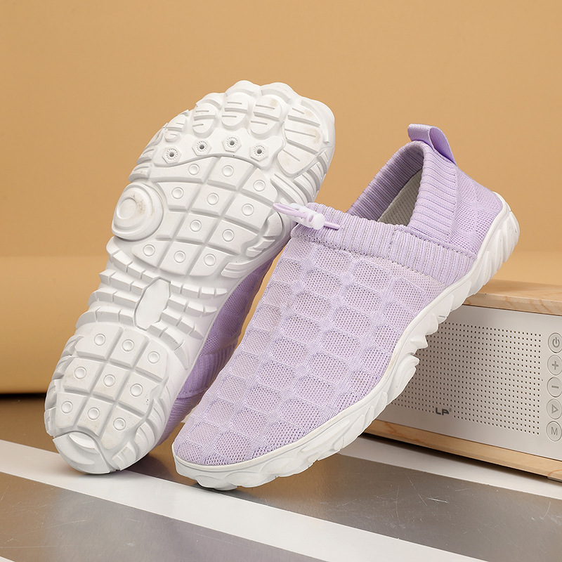 Cross-Border New Outdoor Barefoot Fly-Knit Sports Shoes for Men, Non-Slip, Breathable, Comfortable, Multifunctional Dance Fitness Shoes