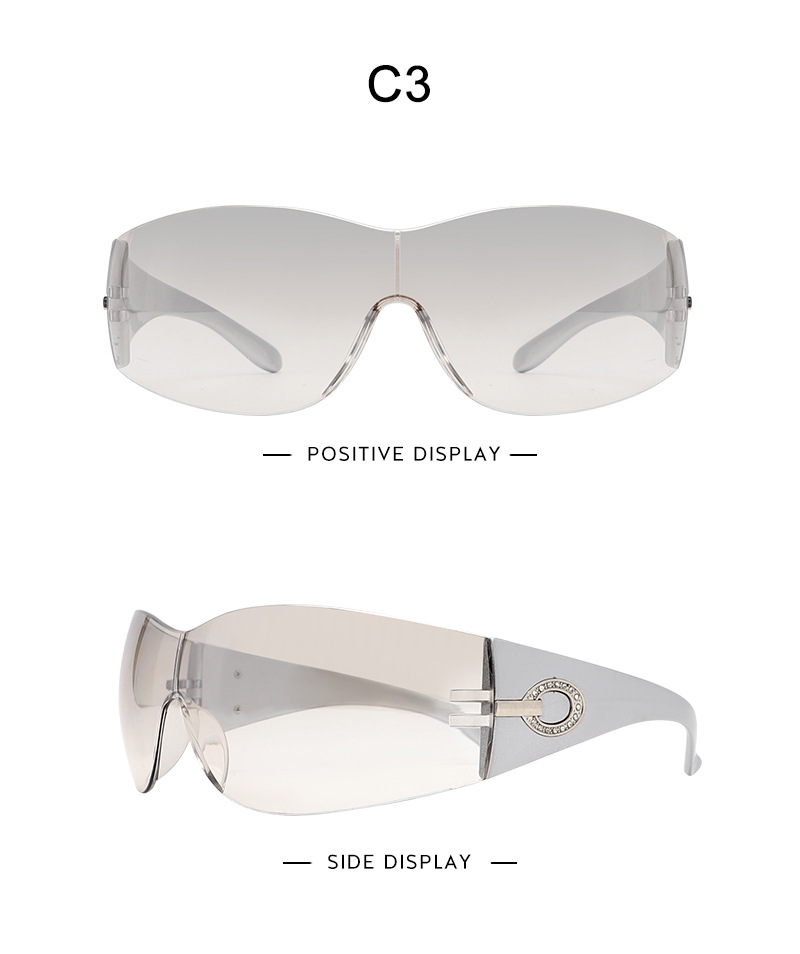 80g Weight Full Frame Glasses Structure Sunglasses Classification PC, UV400 Protection Lens Material Biker Glasses Style Casual, Outdoor, Sports Occasion Geometric, Solid Color Pattern Unisex Gender Vintage Style, Classic Style Style Grey Color Vintage Style Classic Style Geometric Solid Color PC UV400 Protection Biker Full Frame Women's Sunglasses 9