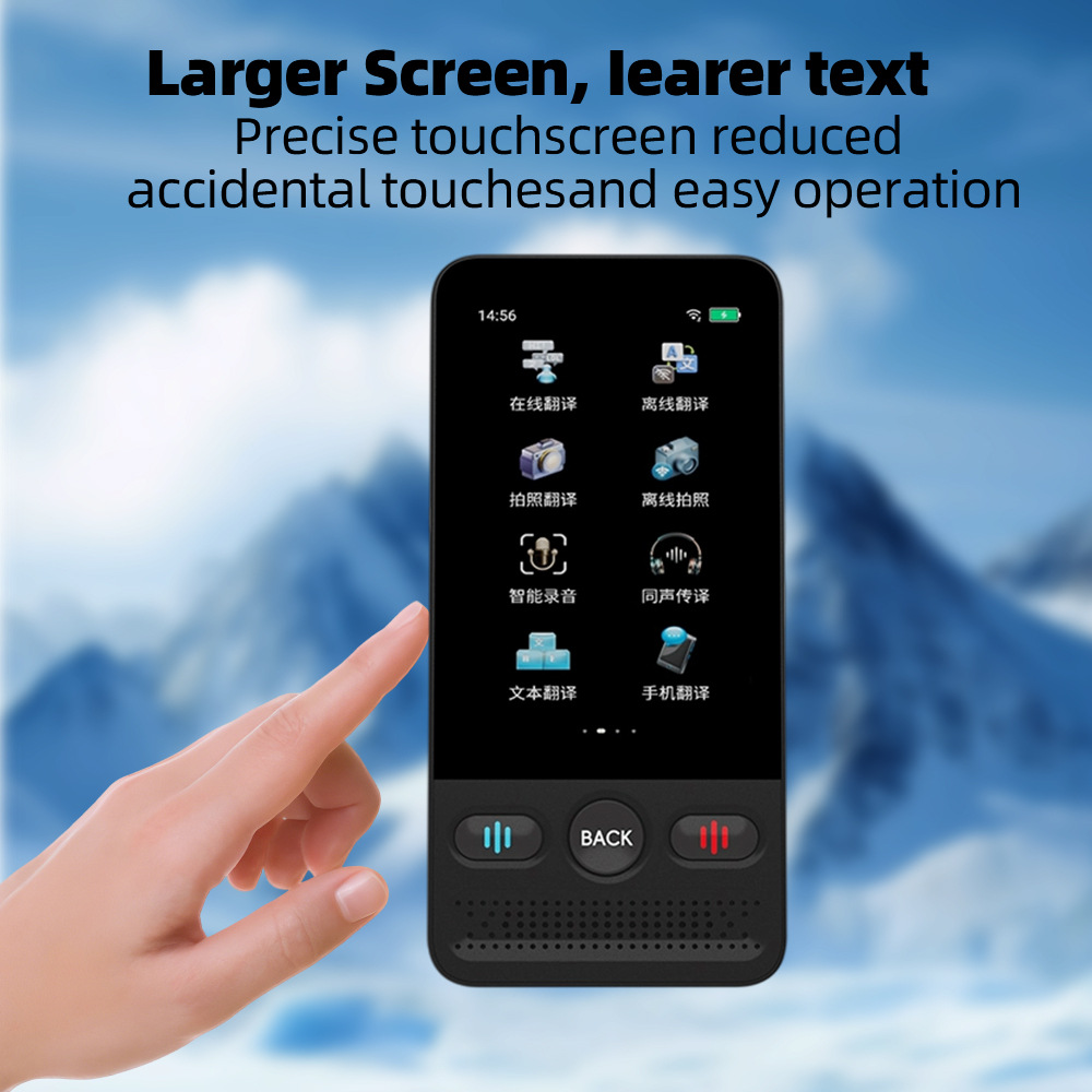 Comercio exterior exportación proyector de pantalla de teléfono móvil traductor de IA traducción simultánea transcripción en tiempo real traductor de auriculares fuera de línea