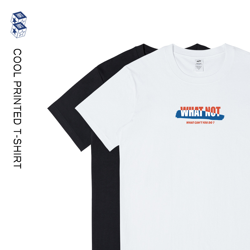 男装新款欧式复古印花t恤男夏季休闲圆领短袖女纯棉百搭上衣女ins