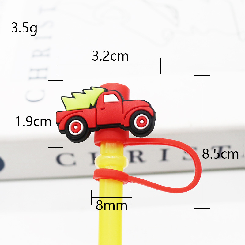 Tapa de paja Spot 7-8mm silicona linda mini muñeca parche tapón a prueba de polvo decoración de pajitas tapón a prueba de polvo