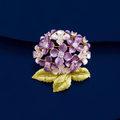 エナメル色の刺繍の花のブローチの高級な女性のファッションの精巧な胸の花の小さい大衆のデザイン感の気質のピンは装飾品を配合します。