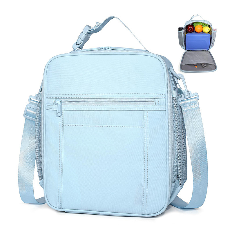 Nueva bolsa de almuerzo impermeable de nailon, bolsa de almuerzo con aislamiento térmico, caja de almuerzo, refrigerador, caja de almuerzo, caja de almuerzo, bocadillos y agua