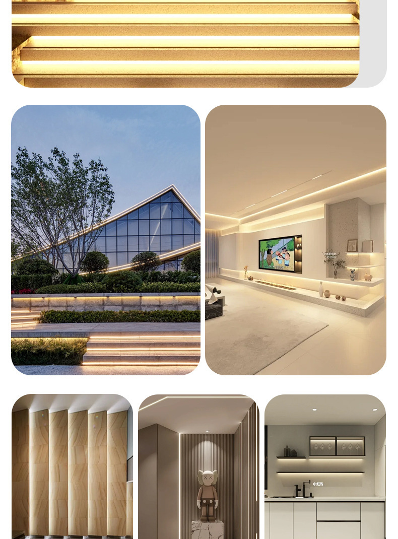 COB 5V LED Strip Light Ultra-Narrow Low Voltage Waterproof USB Self-Adhesive High CRI Flicker-Free TV Ambient Light