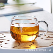 玻璃杯家用耐高温泡茶杯批发直饮杯简约女牛奶杯咖啡杯茶水杯子