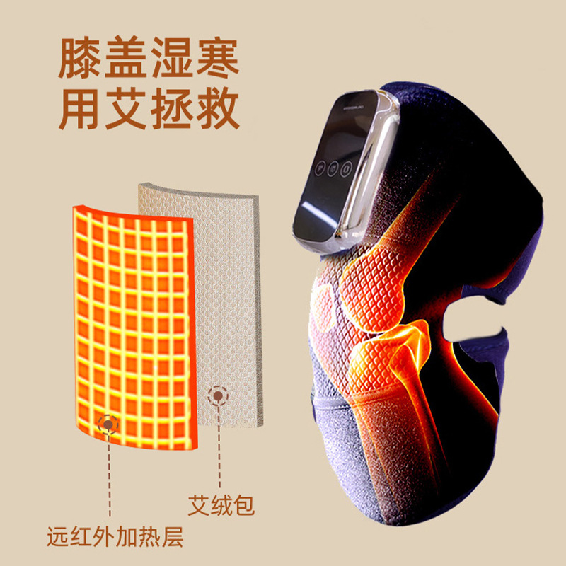 跨境电商、TikTok小店膝盖按摩器膝关节电动发热护膝  模拟真人手法气囊揉捏按摩无线便携 亚马逊、独立站