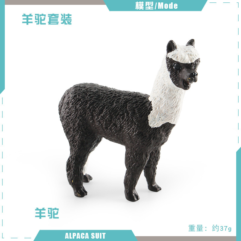 Transfronteriza simulación animal modelo de alpaca hierba barro caballo Americano no pico camello mini escritorio decoración estática decoración juguete