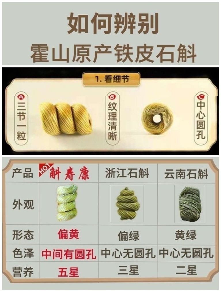 Huo Shan Tie Pi Shi Hu Dendrobium Fengdou Granules 500g Nourishing Herbal Tea Gift quality and texture