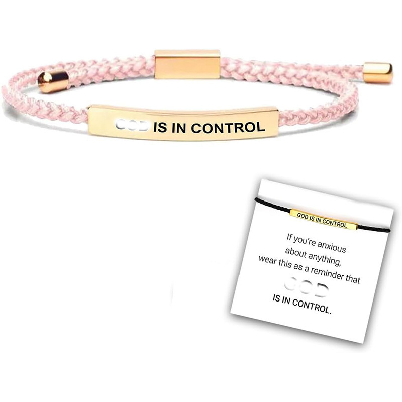 Woven Faith Bracelet Stainless Steel Electroplated Curved Tube Laser Engraved Adjustable Bracelet Gold Curved Tube Woven Bracelet Woven Faith Bracelet Stainless Steel Electroplated Curved Tube Laser Engraved Adjustable Bracelet Gold Curved Tube Woven Bracelet