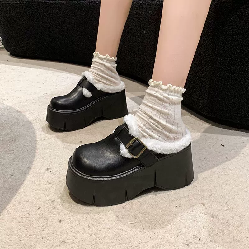 Winter fleece keep warm slippers, for teenagers