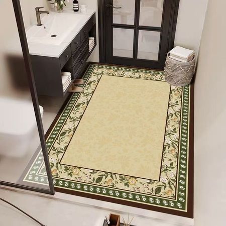 French-Style Light Luxury Shower Room Diatomaceous Earth Floor Mat, Bathroom Water-Absorbent, Non-Slip, Dirt-Resistant Full-Cover Foot Mat, Cross-Border Dropshipping