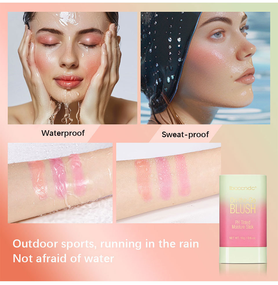 ibcccndc Color-changing Rotating Blush Cream Contouring Blush Cream Natural Nude Makeup Matte Blush Stick undefined