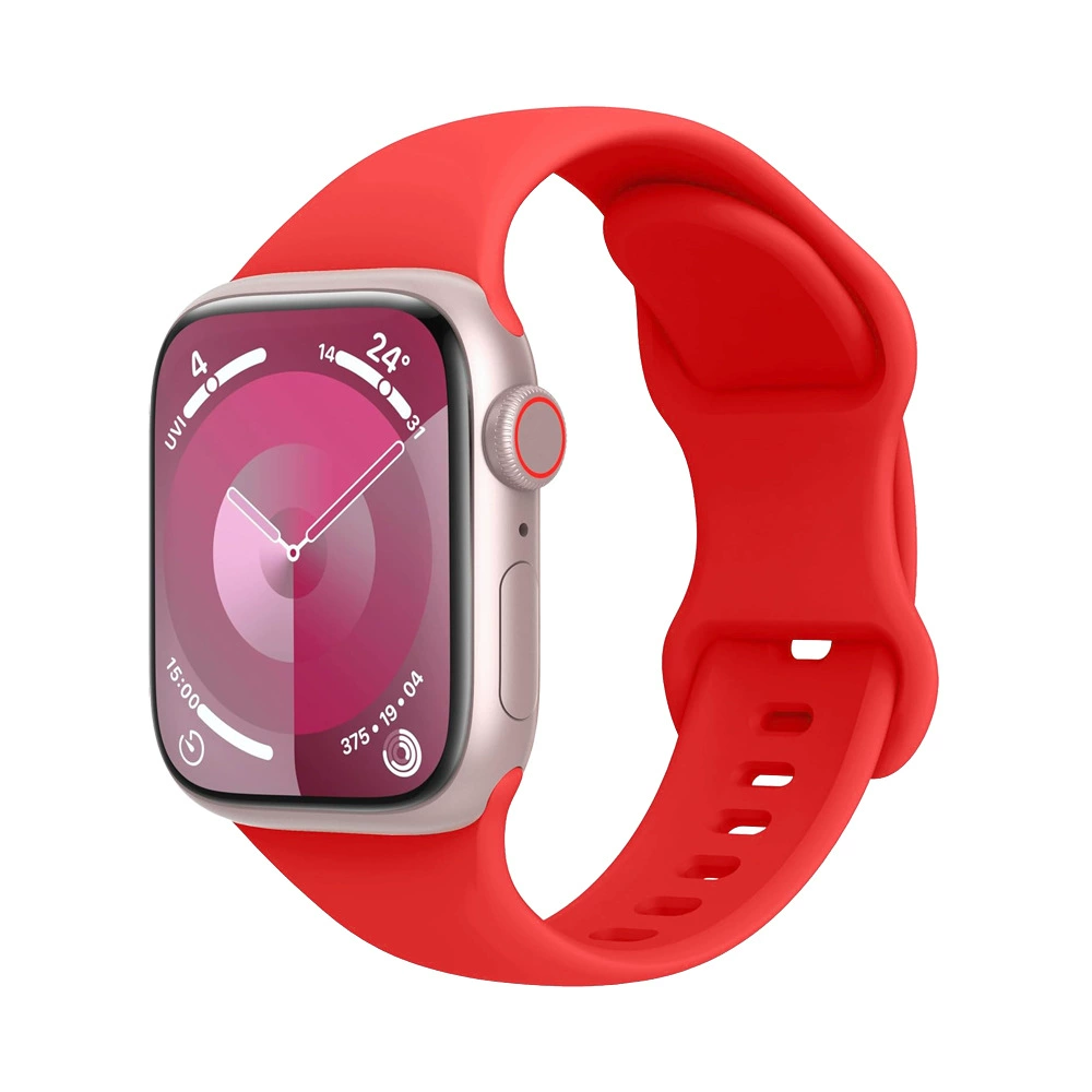 Силиконовый браслет (для Apple Watch) совместимый 38–49 мм, подходит к Series 1–9 и Ultra 2, легкие цветовые варианты
