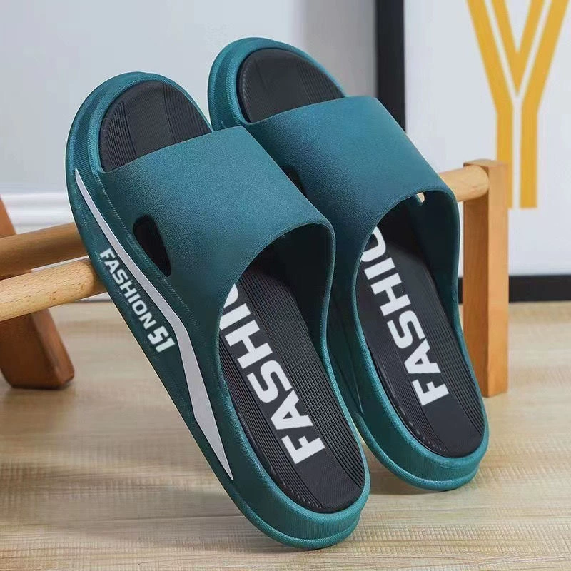 2024 новые тапочки противоскользящие высокие противоскользящие тапочки мужские наружные модные толстые подошвы летние супер мягкие подошвы холодные тапочки