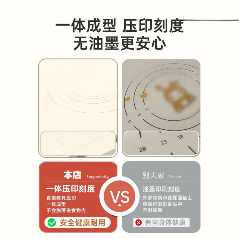 ドイツのシリコンパッドパネル混練マット家庭用ノンスティック混練マット滑り止め厚みのある混練マット|undefined