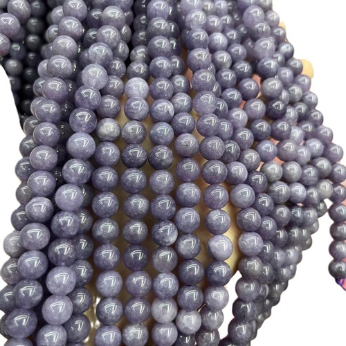 Factory direct sale purple agate 8mm 6mm round beads scattered beads DIY jewelry accessories natural stone scattered beads live stream