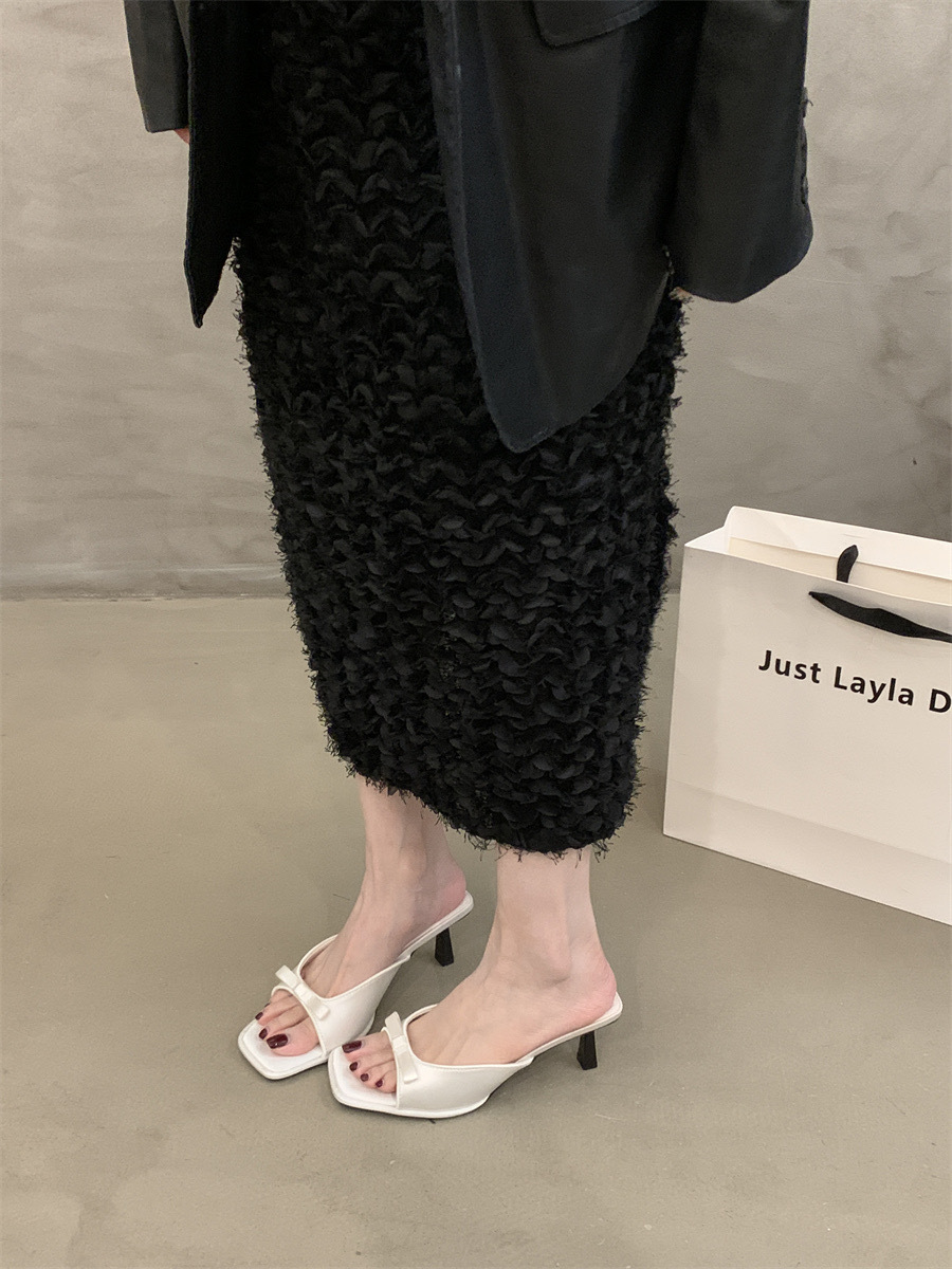 Transfrontaliero 2025 Commercio Estero Estate Nuovo Stile Europeo e Americano Cinturino Monospalla Fiocco Donna Taglie Forti Punta Quadrata_voghion.com