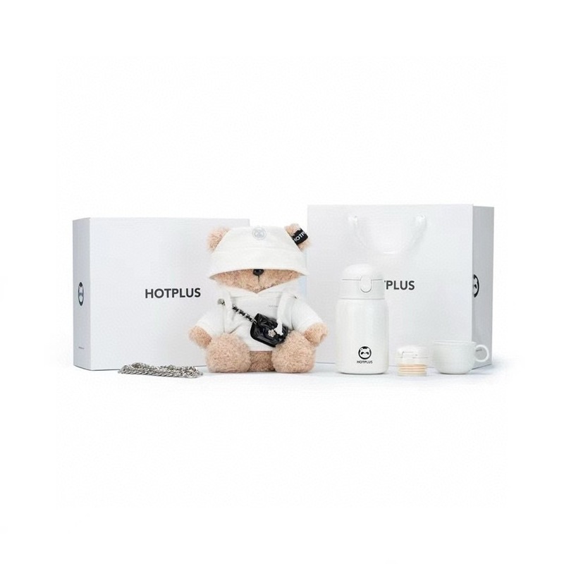 HOTPLUS スウェットシャツ クマ 魔法瓶カップ 女性 かわいい 水 カップル 学生ポット かわいい ネットセレブ ストロー付き|undefined