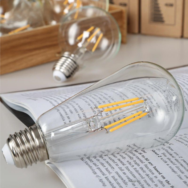 Bombilla de Edison LED lámpara de escritorio protección para los ojos lámpara de noche E27 tornillo vintage vela lámpara caliente bombilla de tungsteno amarillo