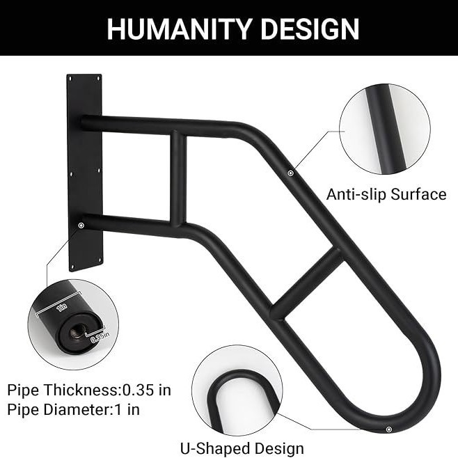室内墙壁楼梯扶手栏杆铁艺壁挂式户外台阶U型老人安全壁挂安装