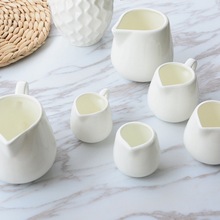 陶瓷小奶盅迷你有柄奶缸无柄奶罐蜂蜜奶杯咖啡西式奶勺西餐奶杯