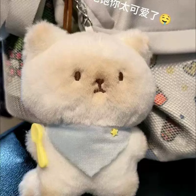 吱吱叫手作小猫挂件可爱少女心小猫兔兔手作玩偶毛绒包包挂件礼物