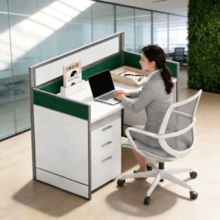 职员办公桌简约现代屏风员工桌子电脑桌椅组合财务办公桌家具