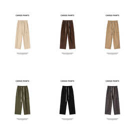 26年夏纯棉休闲长裤简约直筒裤情侣工装版型男士百搭秋季透气纯色