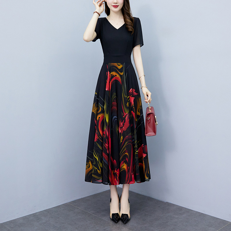 Summer shiffon plus size dress