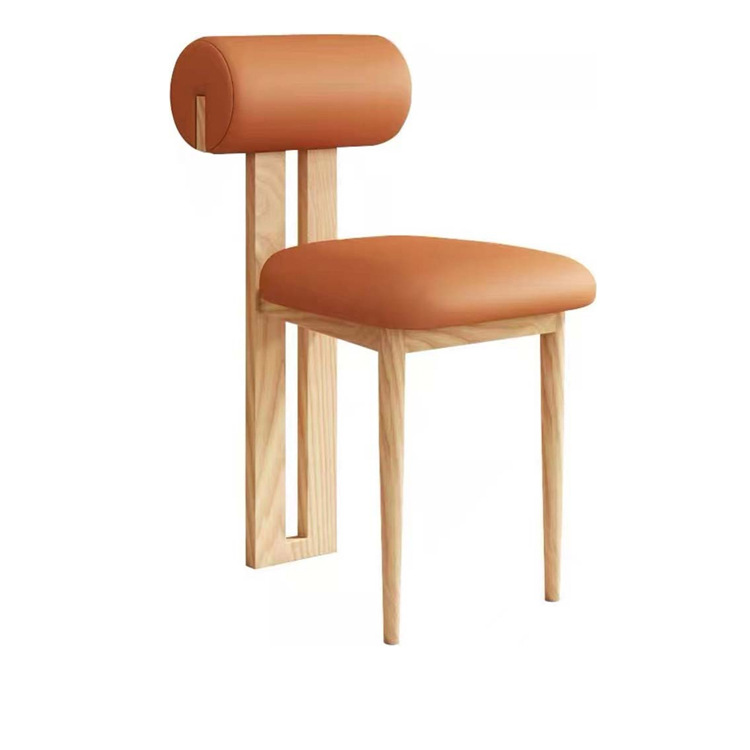 Mesa de comedor de hotel de caja de madera maciza cadena de restaurantes occidentales diseñadores de estilo antiguo asiento de tela de caña