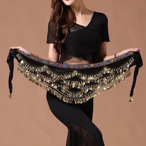 Waist Chain Belly Dance Belly Dance Waistband Multi-Coin Indian Dance Belt Performance Ring Amazon Wholesale Manufacturer
