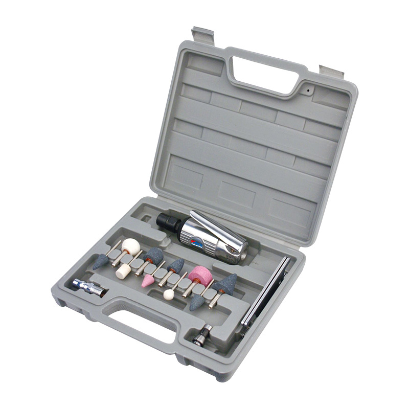 Máquina de grabado neumática de WF-004 personalizada transfronteriza 3 & 6mm pequeña lijadora 16 piezas juego de herramientas de reparación de automóviles
