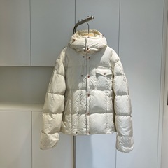 正确版本南油热门款25s蒙M家秋冬新款连帽排扣男女同款羽绒服外套
