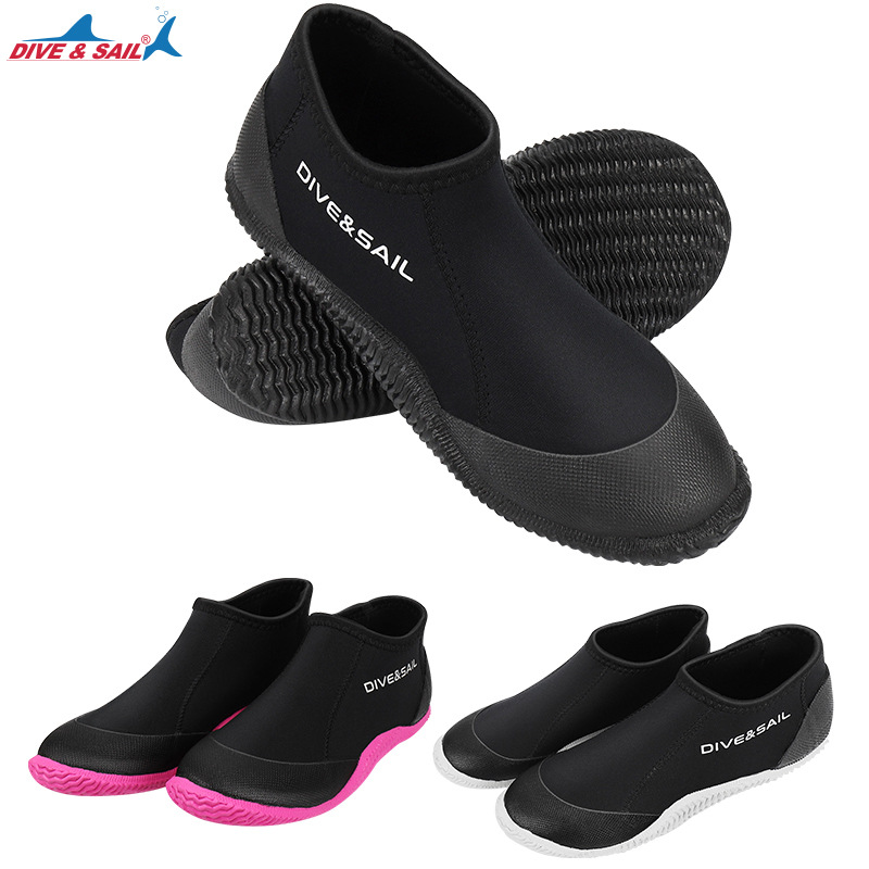 Dive&Sail Diving Boots 3mm Men's and Women's Beach Surfing Non-Slip River Tracing Shoes Anti-Coral Snorkeling Fins Equipment